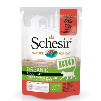 Schesir BIO 16 x 85 g Wołowina