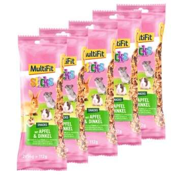MultiFit Sticks 5 x 2 pałeczki z jabłkami i orkiszem