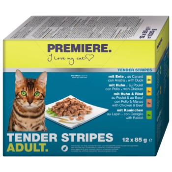 PREMIERE Tender Stripes Adult Wielopak 12 x 85 g