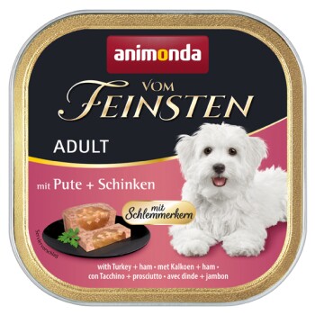 animonda Vom Feinsten z nadzieniem Adult 22 x 150 g Indyk i szynka