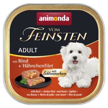 animonda Vom Feinsten z nadzieniem Adult 22 x 150 g Wołowina i filet z kurczaka
