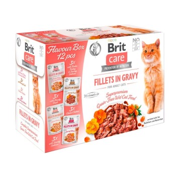 Brit Care Cat Fillets in Gravy Flavour Box 12 x 85 g