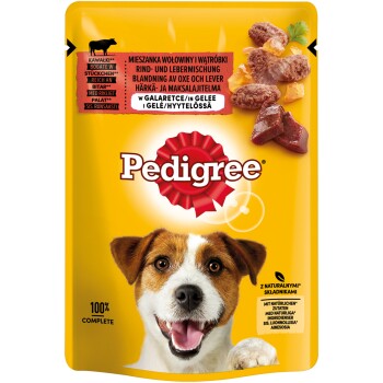 Pedigree Vital Protection™ Saszetka z mieszanką wołowiny i wątróbki w galarecie 24 x 100 g