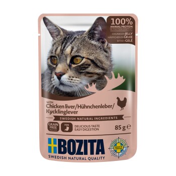 BOZITA Kawałeczki w galarecie 12 x 85 g Kurza wątróbka