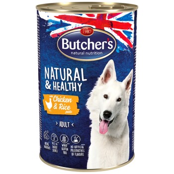 Butcher's Natural&Healthy Dog z kurczakiem i ryżem pasztet