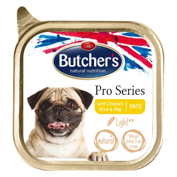 Butcher's ProSeries Dog Light pasztet z kurczakiem, ryżem i warzywami 12x150g