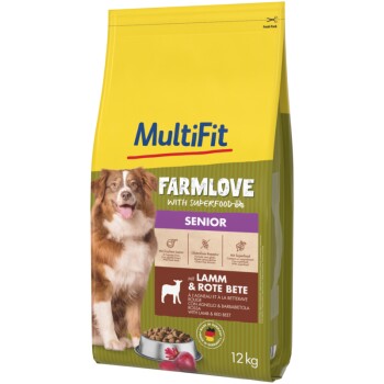 MultiFit Farmlove karma sucha dla psa seniora, z jagnięciną i burakiem 12 kg