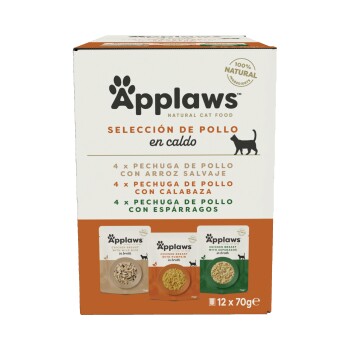 Applaws mokra karma dla dorosłych kotów multipack Wariacja drobiowa 24x70 g