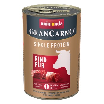 animonda GranCarno Adult Single Protein Woł. pur 6x400 g