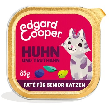 Edgard & Cooper karma mokra dla kota Senior Paté Indyk i kurczak 16x85 g