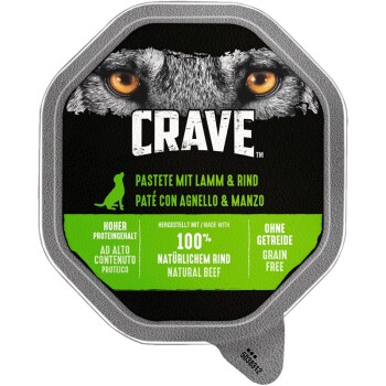 CRAVE Pasztet 2 x 7 x 150 g Wołowina i jagnięcina