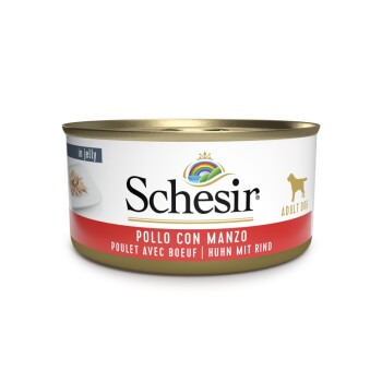 Schesir Adult 18 x 150 g Filet z kurczaka z wołowiną
