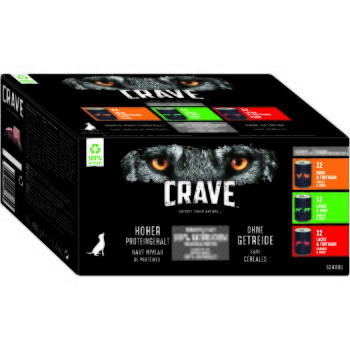 CRAVE Multipack Pasztet różne rodzaje 2 x 6 x 400 g