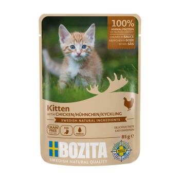 BOZITA Kitten kawałki w sosie 12x85g Kurczak