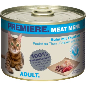 PREMIERE Meat Menu Adult Tuńczyk i kurczak: 6x200 g