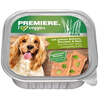 PREMIERE Veggie 11 x 150 g Z fasolą szparagową, cukinią i ryżem.