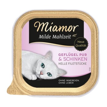 Miamor Milde Mahlzeit. Czysty drób z szynką 32x100 g