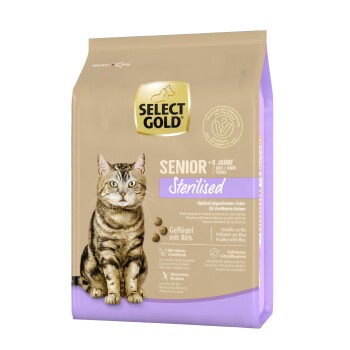 SELECT GOLD Sterilised Senior Drób z ryżem 2,5 kg