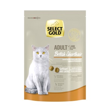 SELECT GOLD British Shorthair Adult Drób z łososiem 300 g