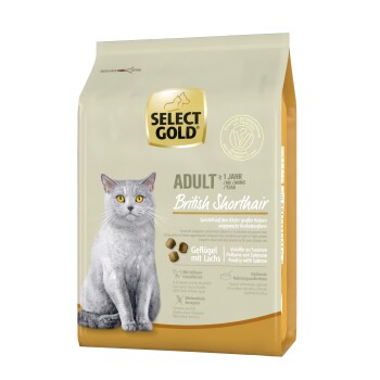 SELECT GOLD British Shorthair Adult Drób z łososiem 2,5 kg