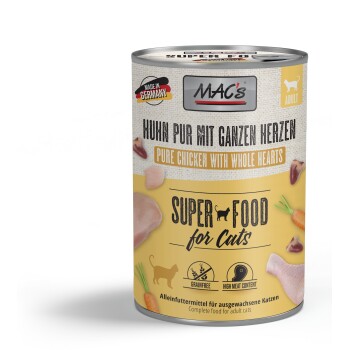 MAC's mokra karma dla kota Adult Czysty kurczak, całe serca drobiowe 6x400 g