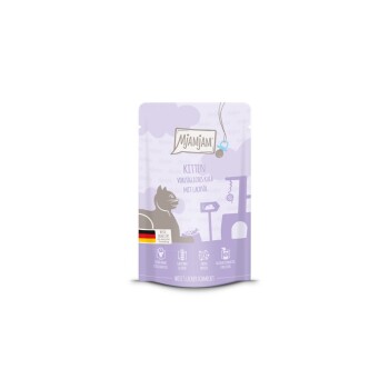 MjAMjAM mokra karma dla kota, kociąt, Quetschie, Cielęcina z olejem z łososia 12x125 g