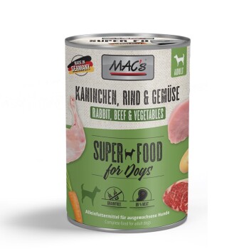 MAC's DOG Królik, wołowina i warzywa 6x400 g