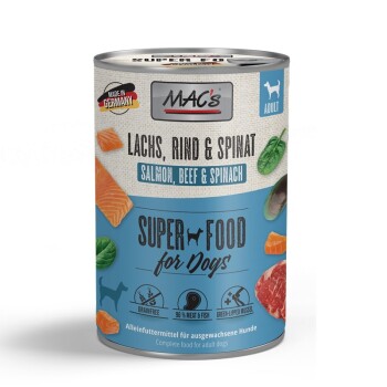 MAC's DOG Łosoś i szpinak 6x400 g