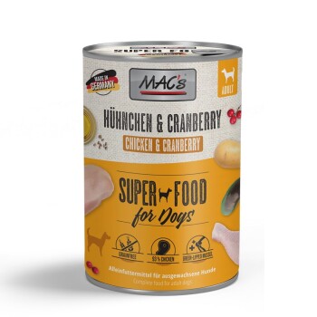 MAC's DOG Kurczak i żurawina 6x400 g