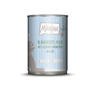 MjAMjAM mokra karma dla dorosłych kotów, blanszowana w sosie 6x380 g Cielęcina i marchewka
