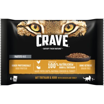 CRAVE Wielopak Kurczak i indyk 44x85 g