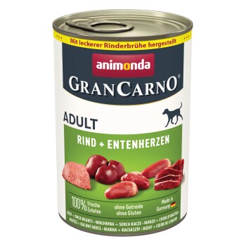 animonda GranCarno Original Adult Wołowina i serca kacze 12x400 g