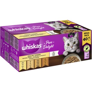 Whiskas Pure Delight Mega Pack Drób Ragout w galarecie 40 x 85 g