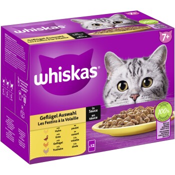 Whiskas Wielopak 7+ Drób Wybór w sosie 12 x 85 g
