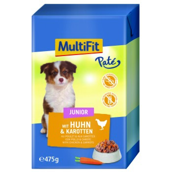 MultiFit in Paté Junior z kurczakiem i marchewką 12 x 475 g