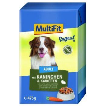 MultiFit Adult w ragout 12 x 475 g Królik i marchewki