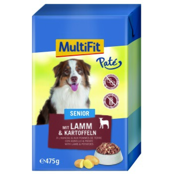 MultiFit in Paté Senior z jagnięciną i ziemniakami 12 x 475 g