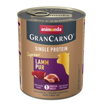 animonda GranCarno Single Protein Supreme Czysta Jagnięcina 12x800 g