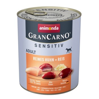 animonda GranCarno Adult Sensitiv Kurczak i ryż 12x800 g