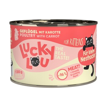 Lucky Lou karma mokra dla kota kitten Drób 6x200 g