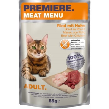 PREMIERE Meat Menu Adult Wołowina i kurczak 48x85 g