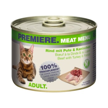 PREMIERE Meat Menu Adult Wolowina, indyk, królik 12x200 g