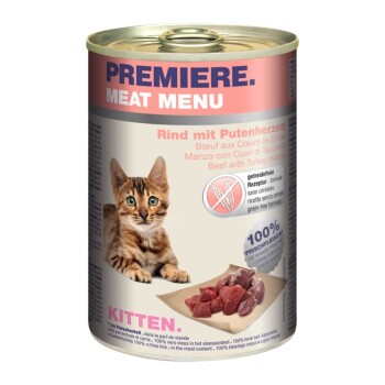 PREMIERE Meat Menu Kitten Wołowina i serca indycze 12x400 g