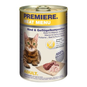PREMIERE Meat Menu Adult Wołowina i kompozycja drobiowa 12x400 g