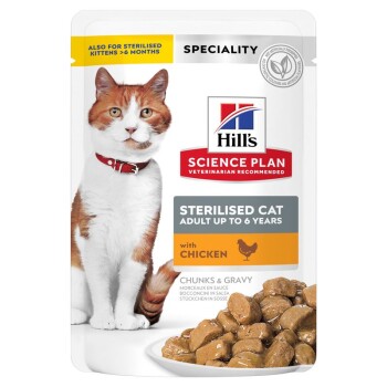 Hill's Science Plan Young Adult Sterilised z kurczakiem 12x85g