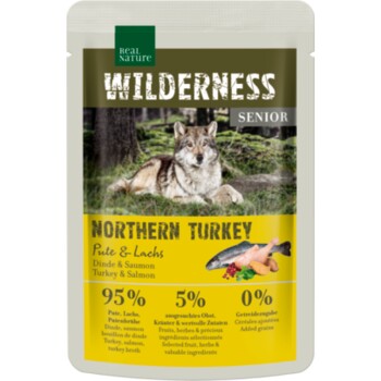 REAL NATURE WILDERNESS Senior Northern Turkey Indyk i łosoś 12x100 g