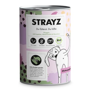 STRAYZ BIO 6 x 400 g Warzywa — Łubin z amarantusem i warzywami