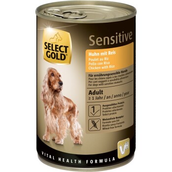 SELECT GOLD mokra karma dla psa Sensitive Adult Kurczak z ryżem 24x400 g