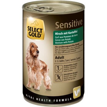 SELECT GOLD mokra karma dla psa Sensitive Adult Jelenina z ziemniakami 12x400 g