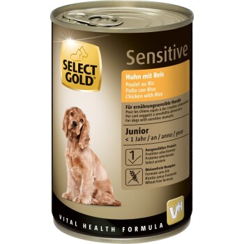 SELECT GOLD Sensitive Junior Kurczak i ryż 24x400 g